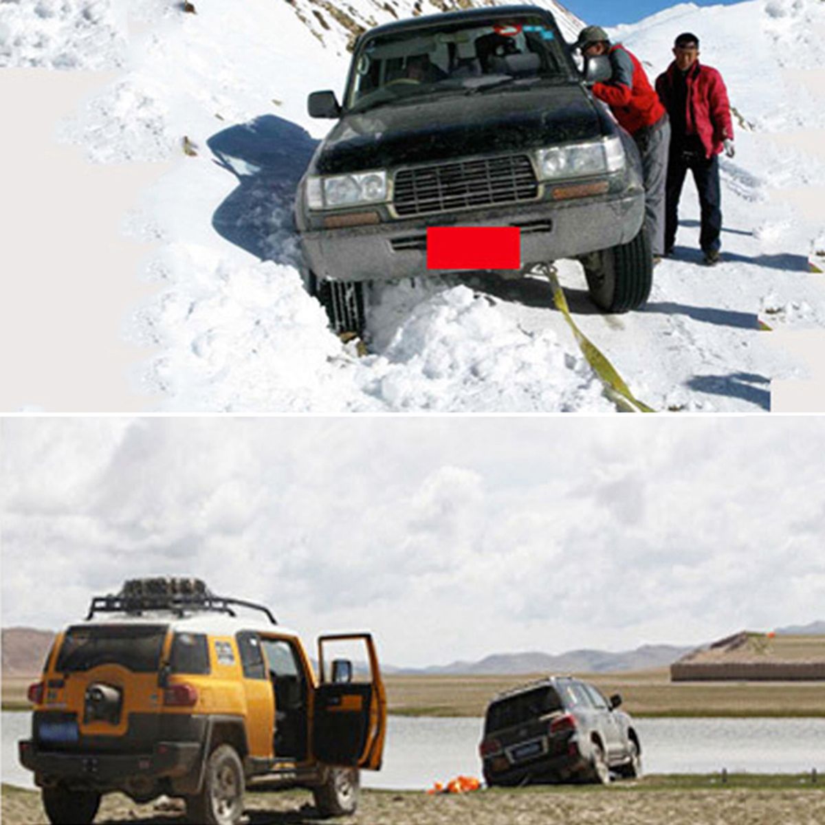 Tow Strap With Hooks Car Vehicle Recovery Rope Trailer Rope