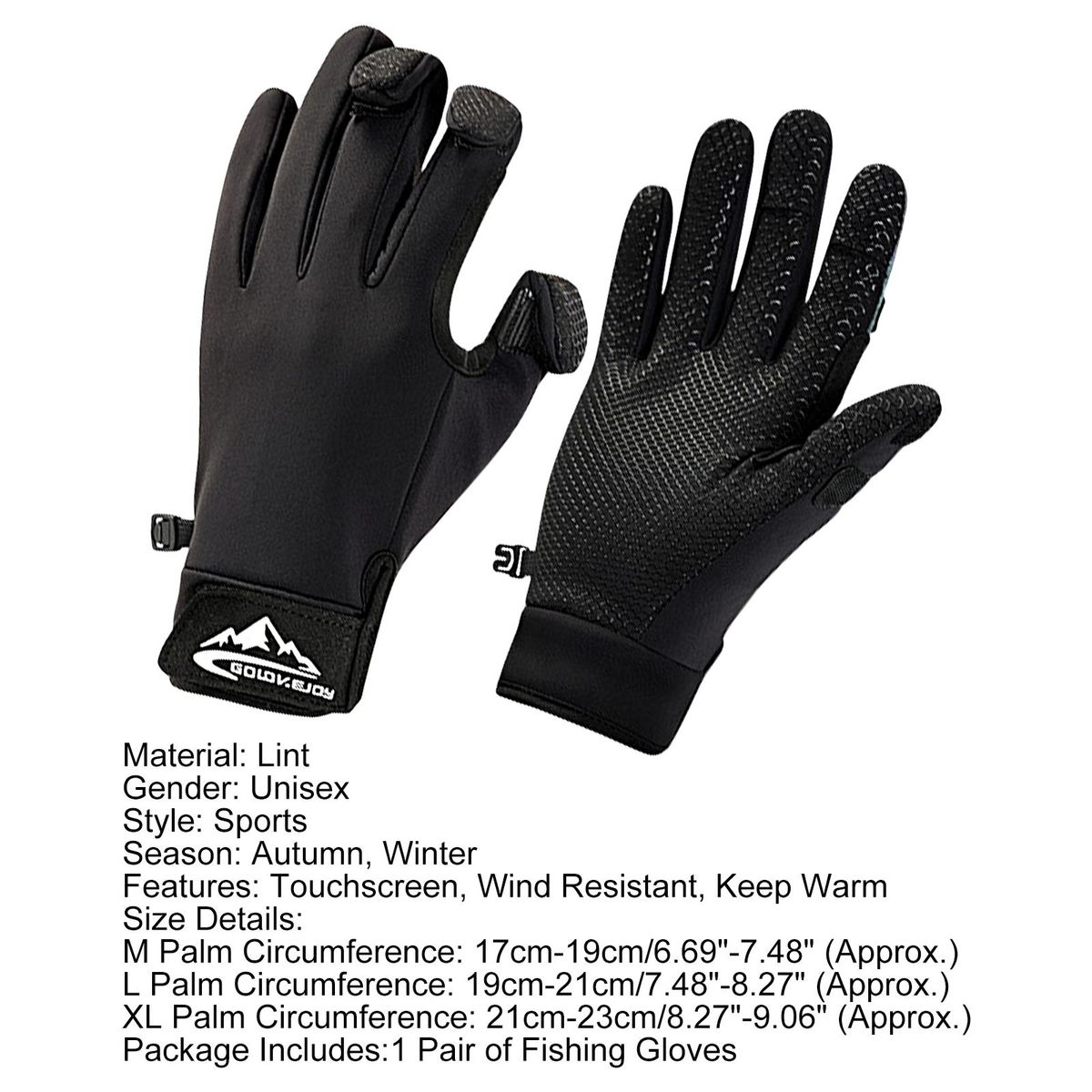 Motorcycle Windproof Winter Unisex Skiing Angling Black