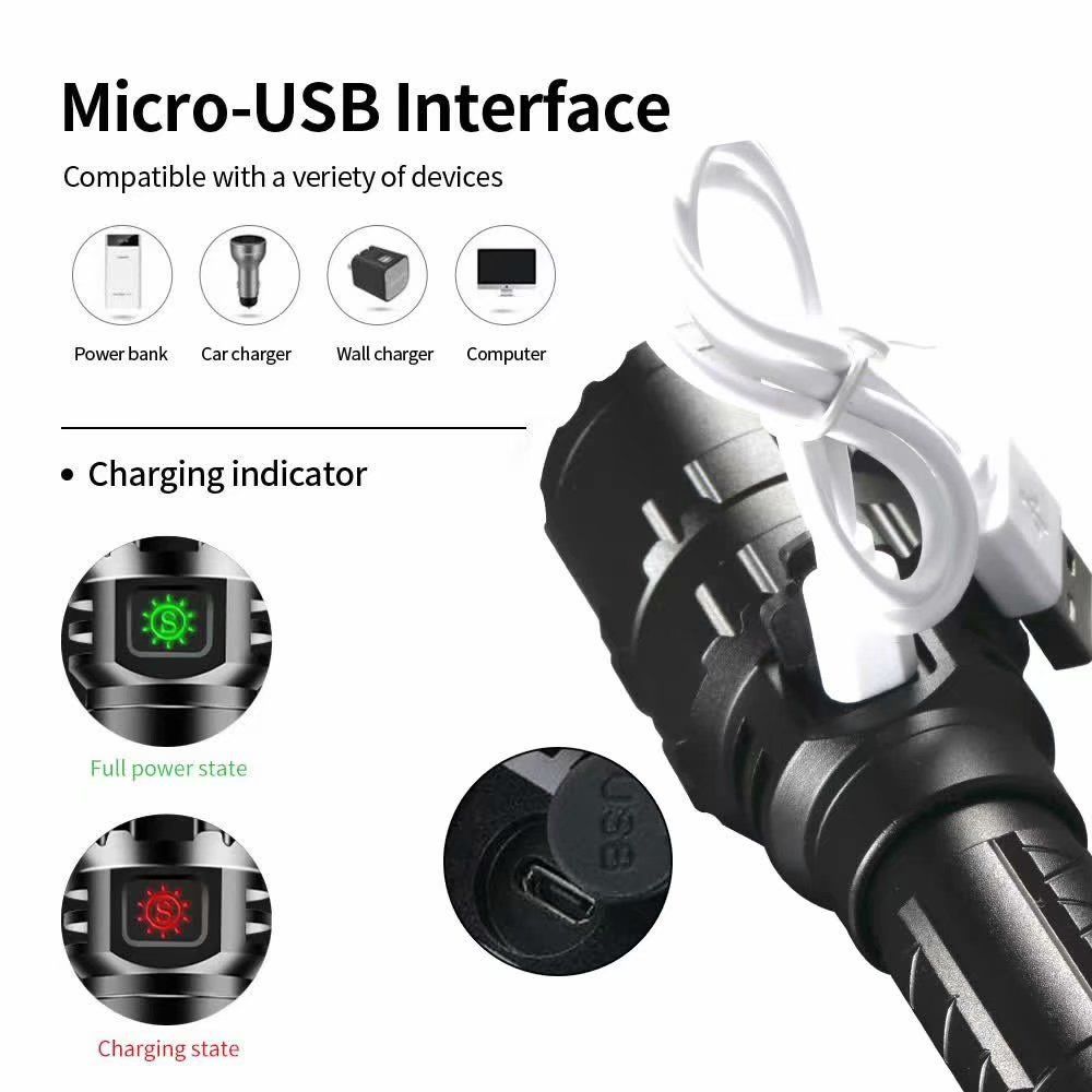 Security Tactical LED Flashlight Waterproof