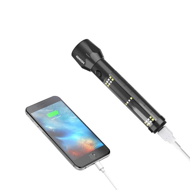 E.Lumen 500 Multi-Functional Solar Power Zoomable LED Flashlight Torch Lamp Rechargeable