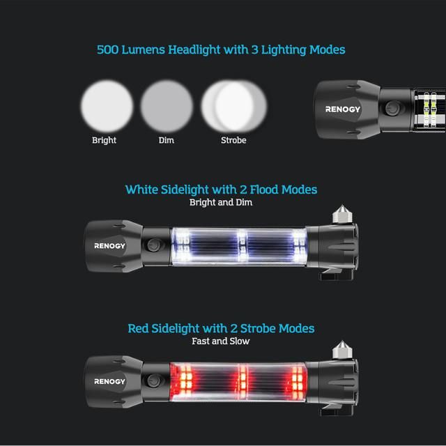 E.Lumen 500 Multi-Functional Solar Power Zoomable LED Flashlight Torch Lamp Rechargeable