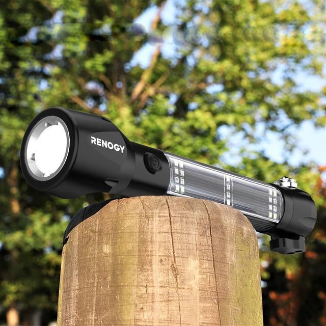 E.Lumen 500 Multi-Functional Solar Power Zoomable LED Flashlight Torch Lamp Rechargeable
