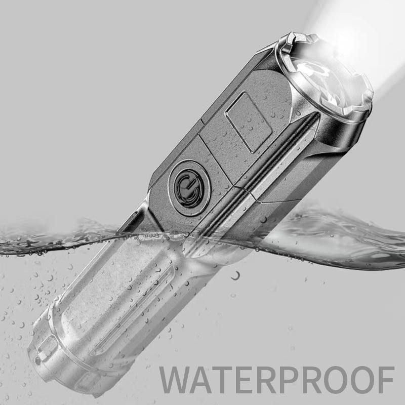 Portable Flashlight Strong Light High-power Rechargeable Zoom Outdoor LED Flashligh for Ford Ranger T6 Accessories
