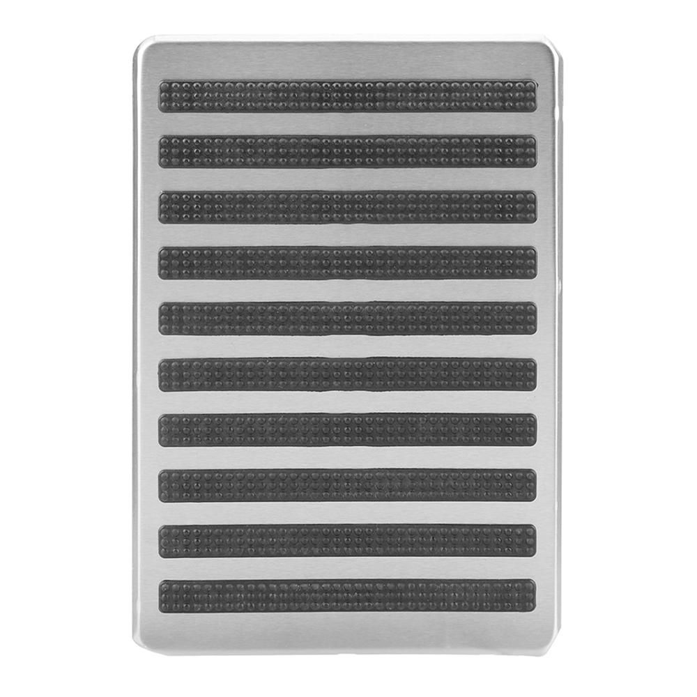 Stainless Steel Plate Carpet Auto Interior Floor Mat Patch Foot Heel Pedal Universal Driver Car Side Floor Carpet Mats