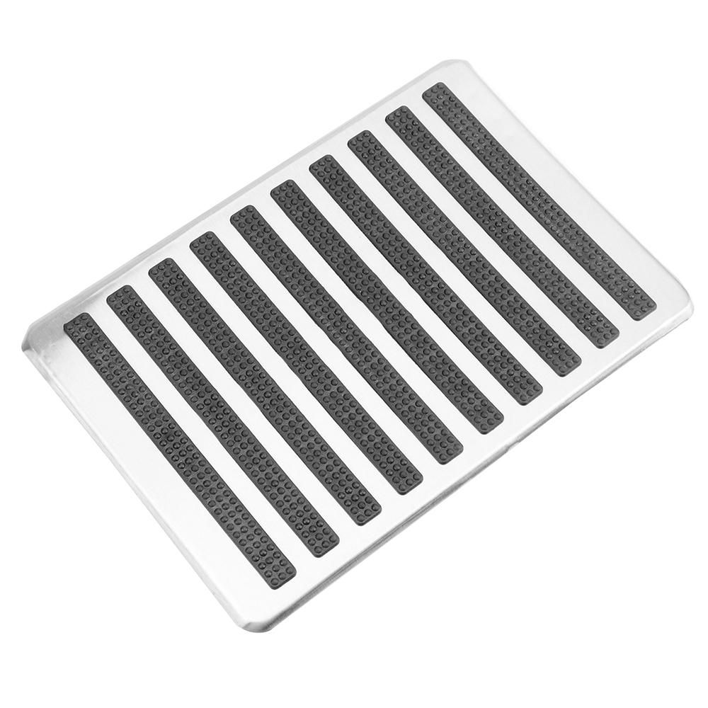 Stainless Steel Plate Carpet Auto Interior Floor Mat Patch Foot Heel Pedal Universal Driver Car Side Floor Carpet Mats
