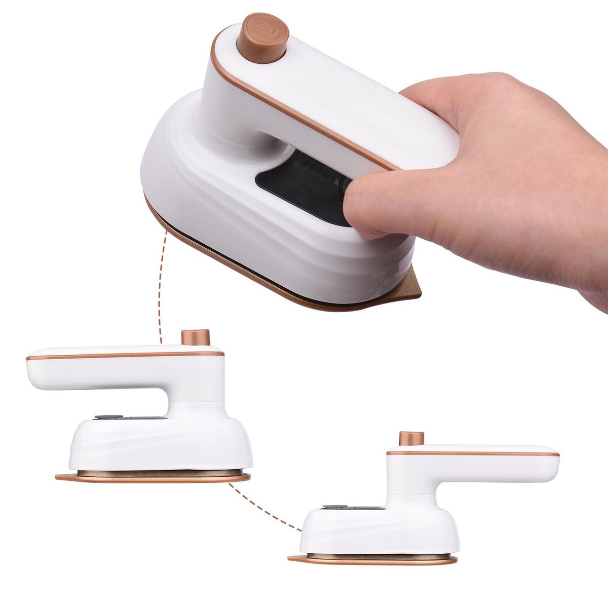 Mini Heat Press Machine T-Shirt Printing Steam Heating Transfer Press Handheld Iron Machines Support Dry Wet Ironing for Clothes Bags Hats Pads Blanket Phone Case Portable HTV Vinly Projects DIY Home Business