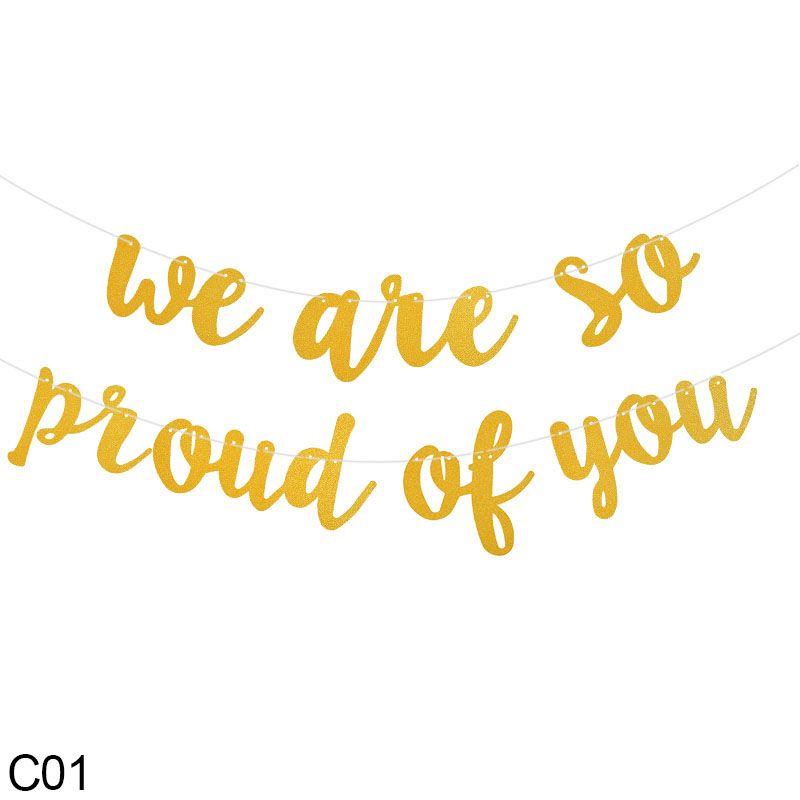 Graduation Party Decor Banner Congratulations Graduation Paper-C01