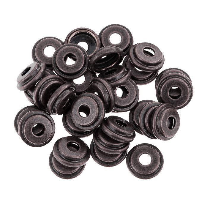 30 Sets Metal Snap Buttons Press Stud Popper Fasteners 15mm Grey Black