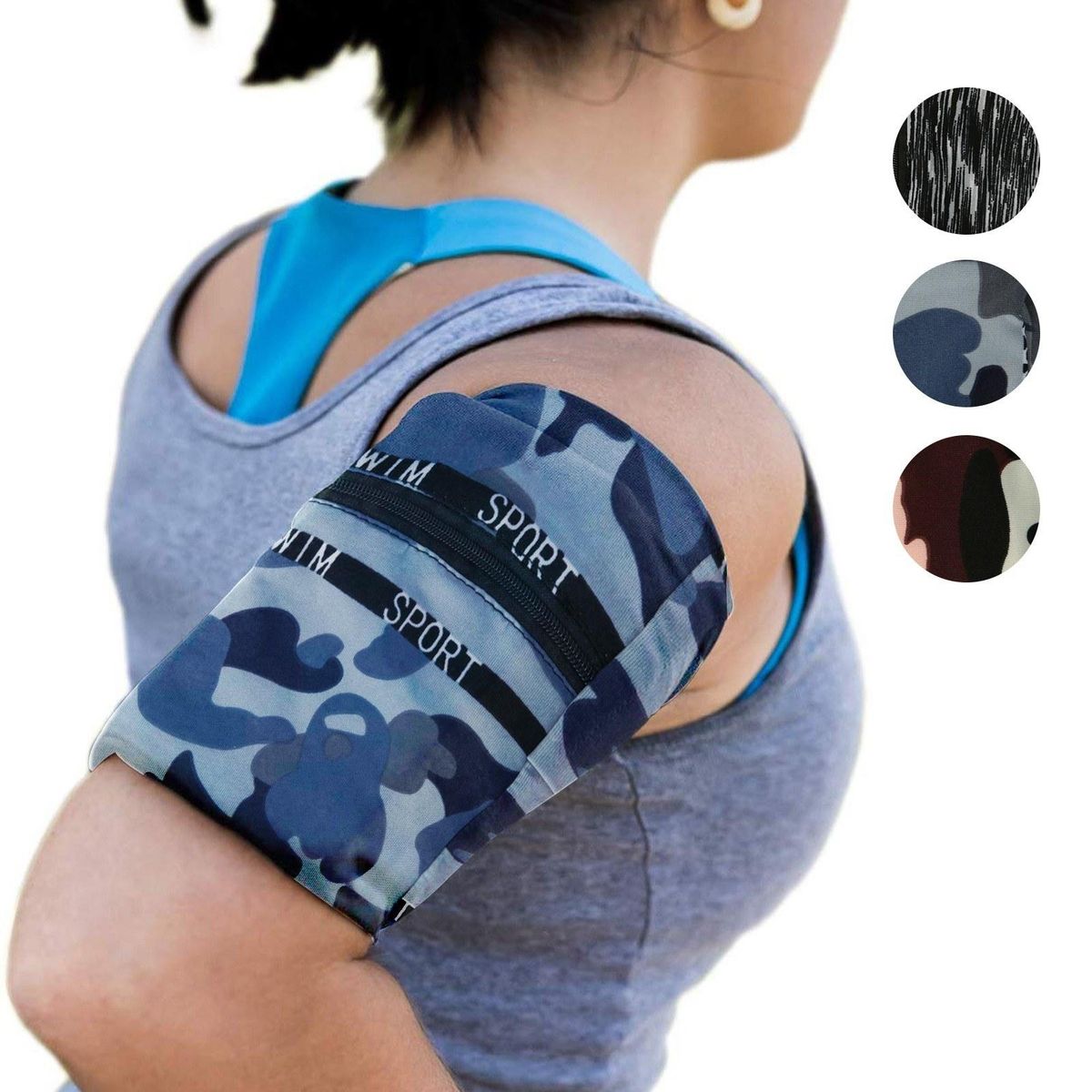 Wrist Wallet Arm Wrist Bags Cell Phone Holder, Running Wrist Bag, Sweat Armband , Key Card Cash Pouch Cell Phone Pocket for Sports Fitness, Travel, Running, Fishing, Camping, Hiking