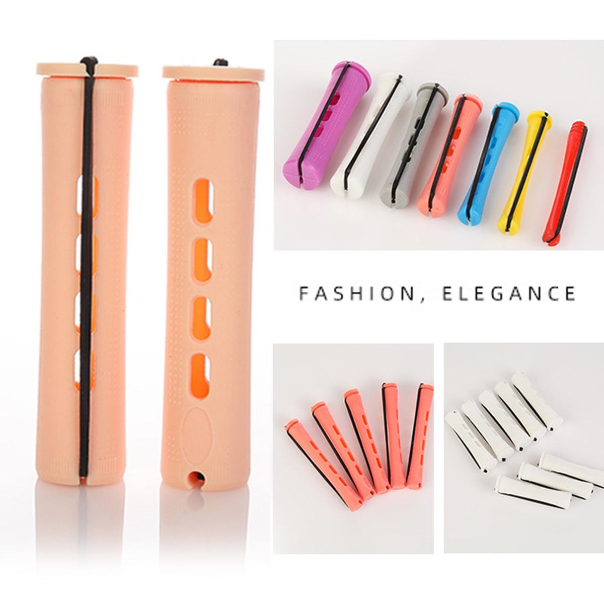 Curl Cold Wave Perm Rods Curling Hair Non-Slip Elastic 12Pcs 2.5cm