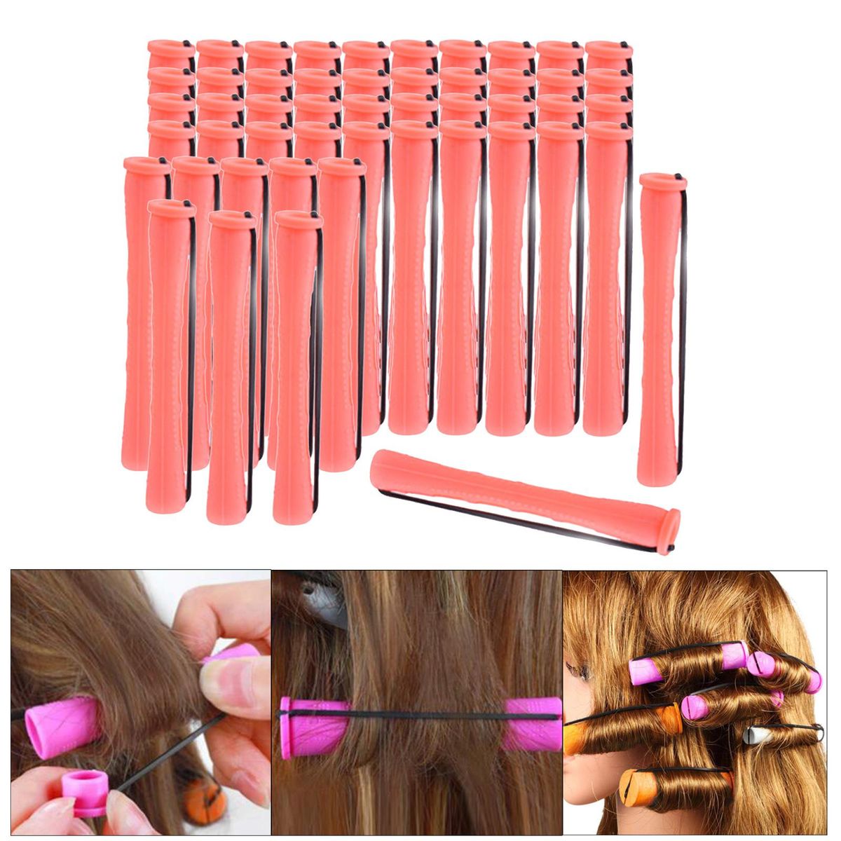 Curling Hair Styling Hairdressing Curly Wavy Rod 50Pcs 1.3cm