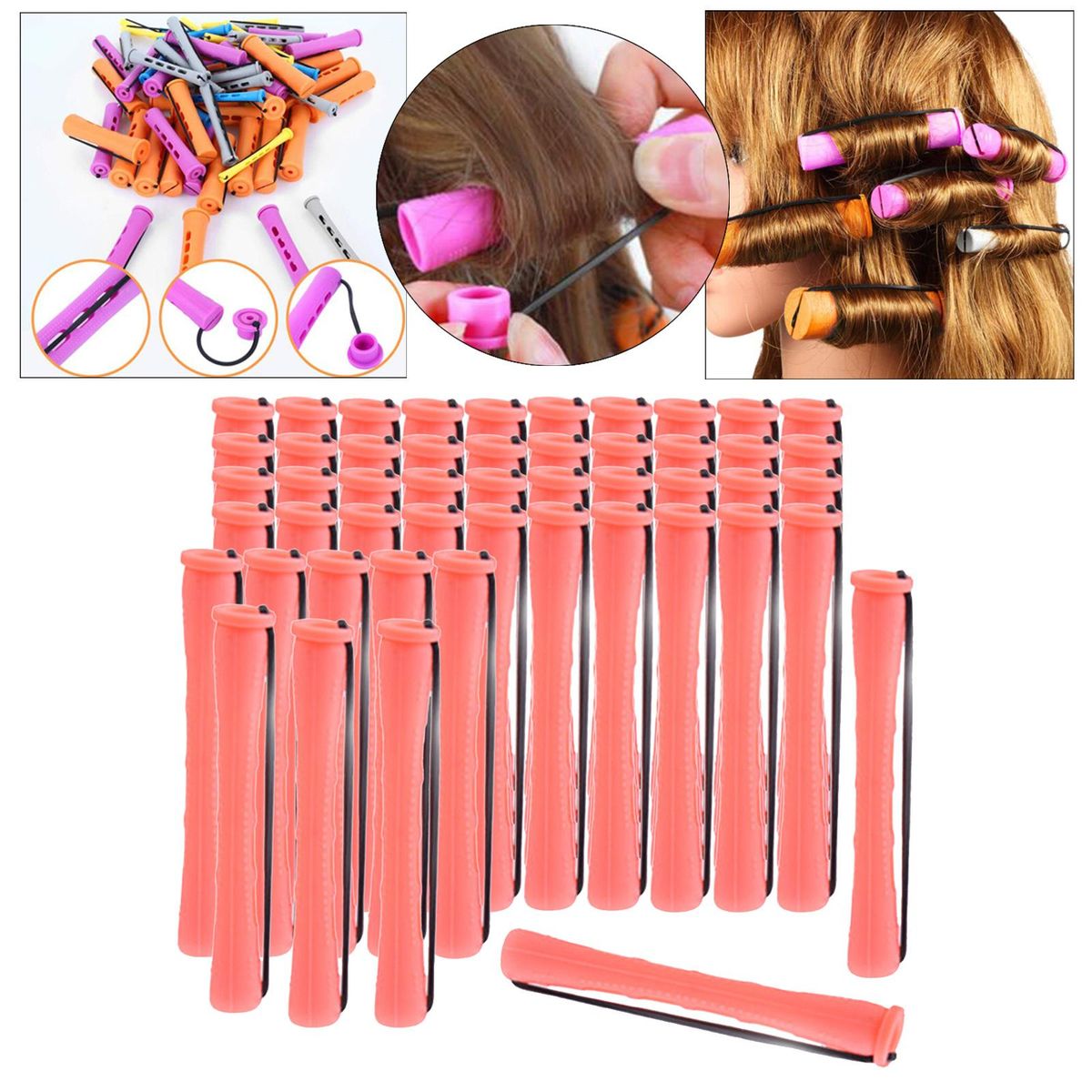 Curling Hair Styling Hairdressing Curly Wavy Rod 50Pcs 1.3cm