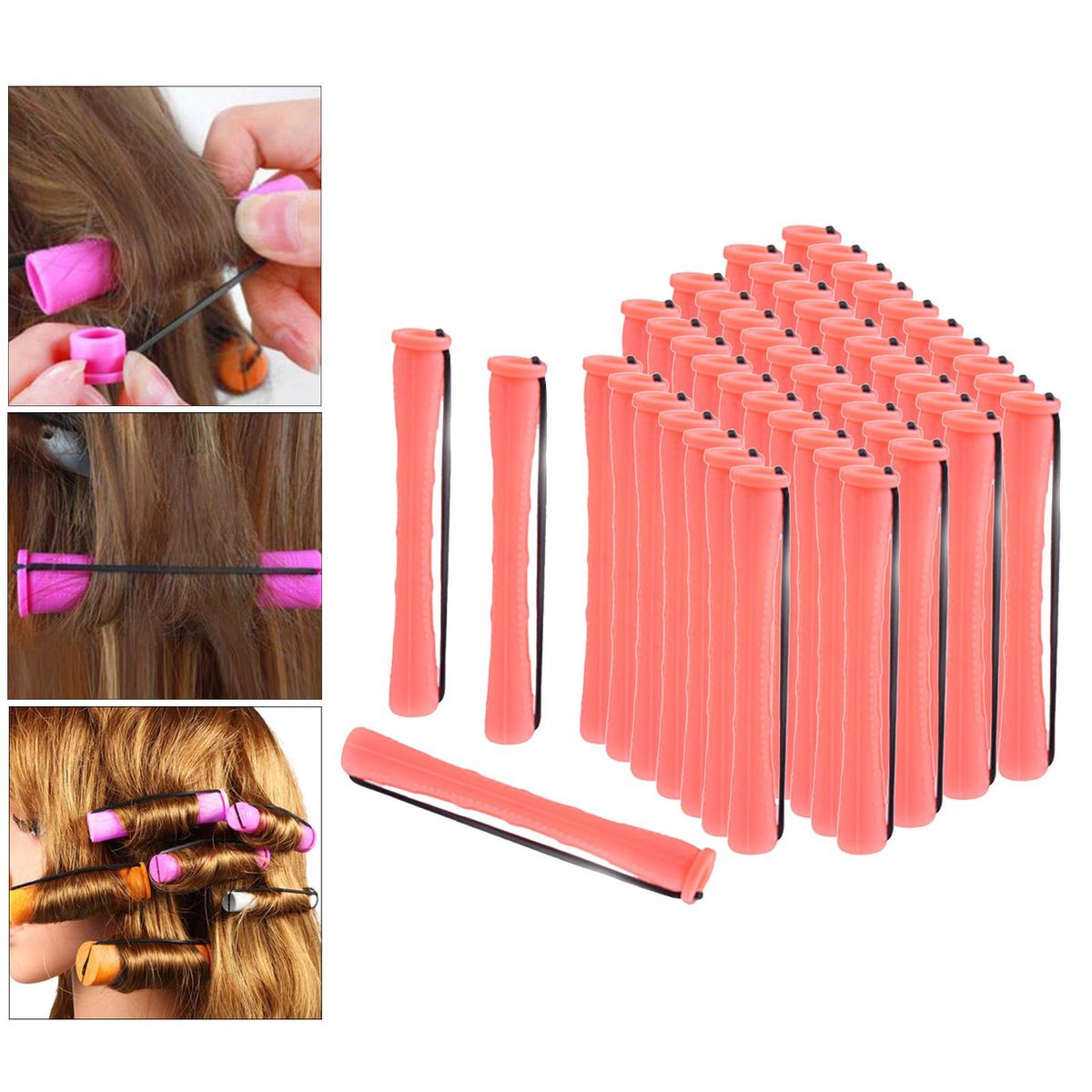Curling Hair Styling Hairdressing Curly Wavy Rod 50Pcs 1.3cm