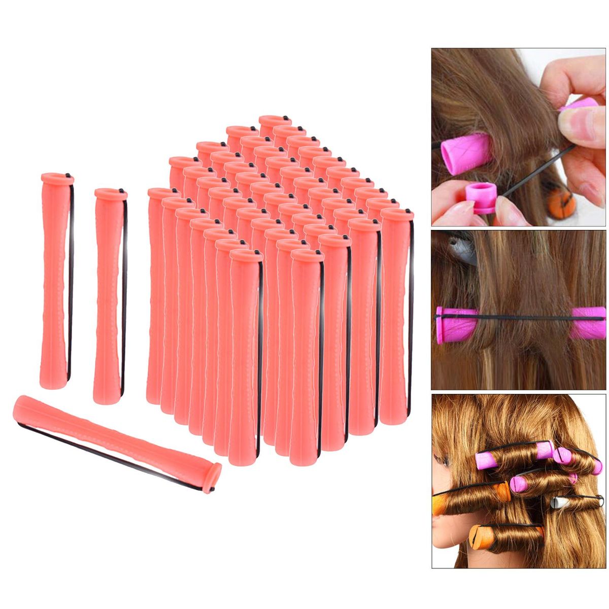 Curling Hair Styling Hairdressing Curly Wavy Rod 50Pcs 1.3cm