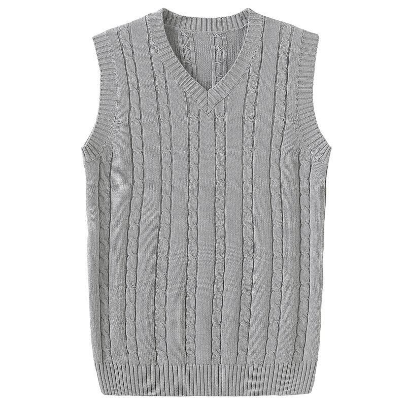 Winter Korean version sleeveless sweater vest thickened camisole men's sweater knitted vest men's