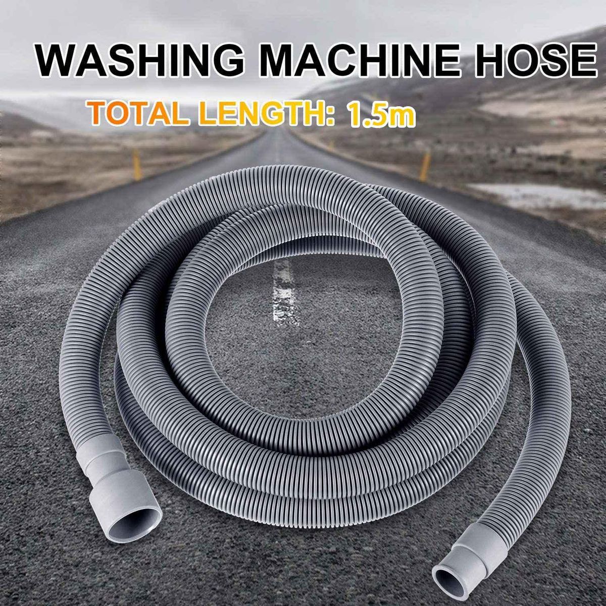 Automatic Drum Washing Machine Drain Pipe Drain Hose Fittings, 1.5 Meter