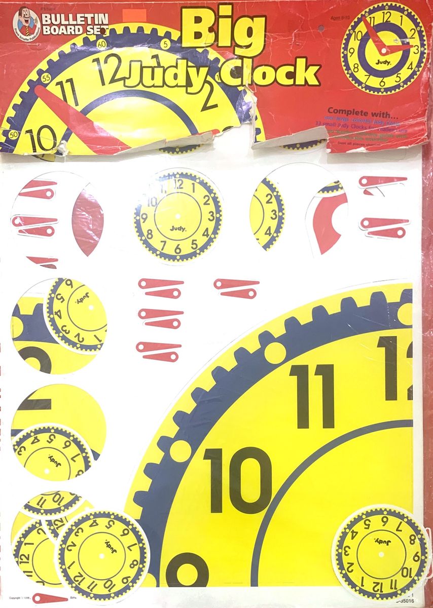 FRANK SCHAFFER BIG BULLETIN BOARD SET: BIG JUDY CLOCK