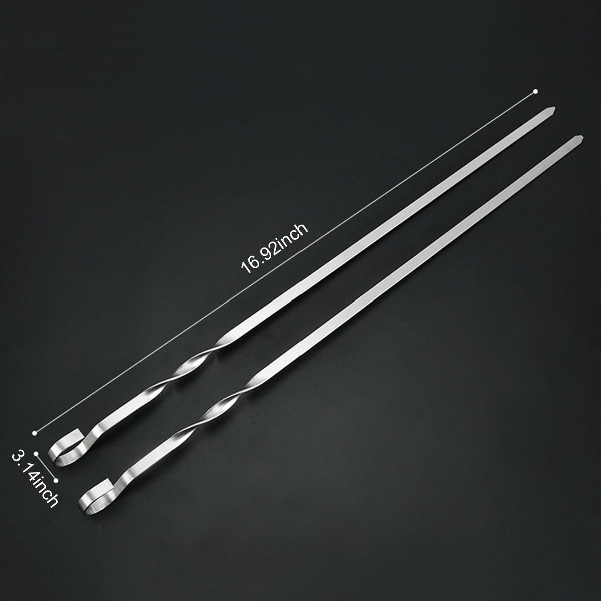 10 PCS Barbecue Skewer Sticks With Storage Bag Reusable