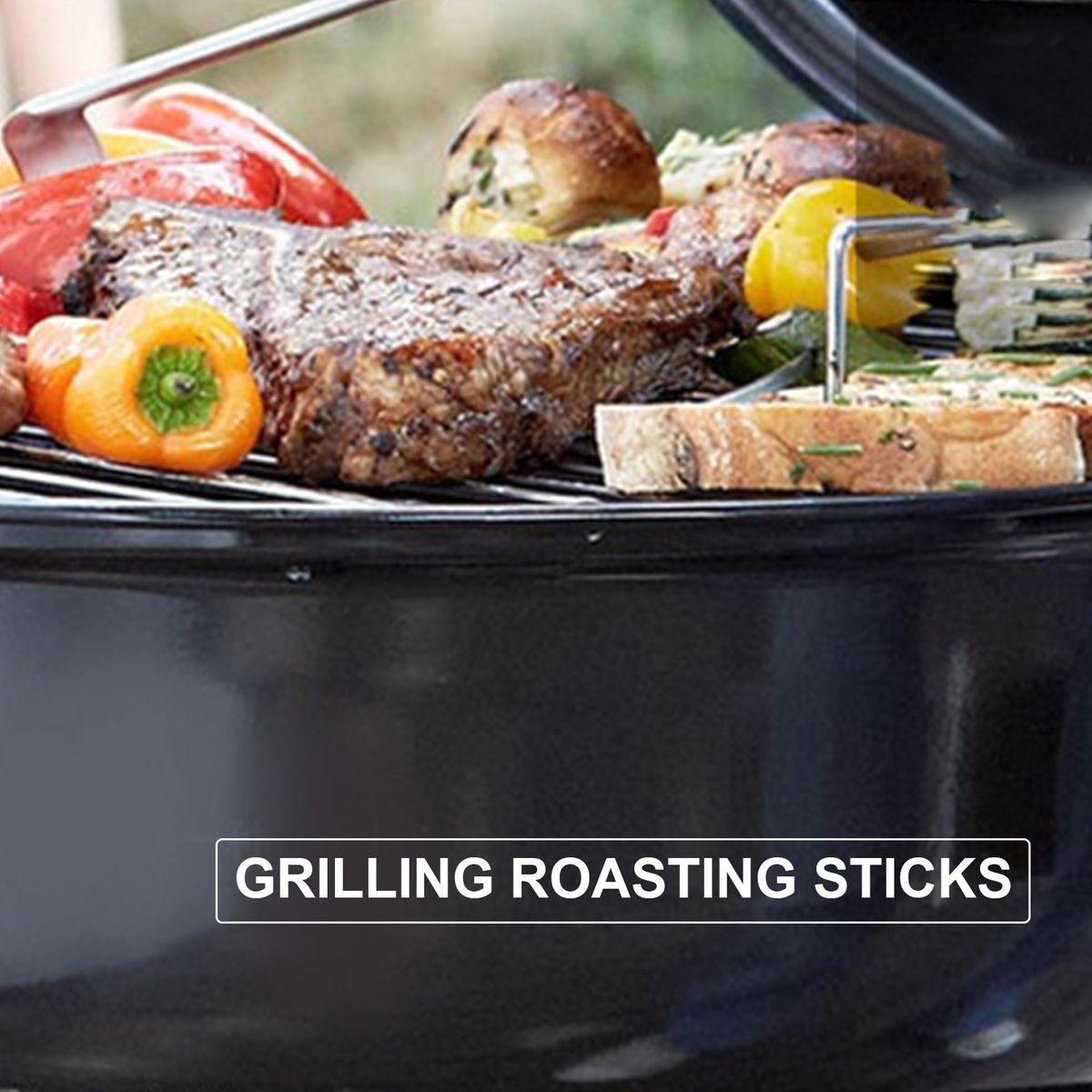 10 PCS Barbecue Skewer Sticks With Storage Bag Reusable