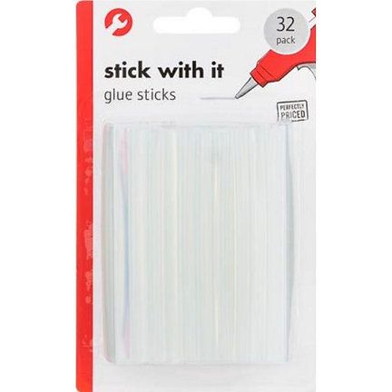 Glue Sticks 32-Pack, Transparent