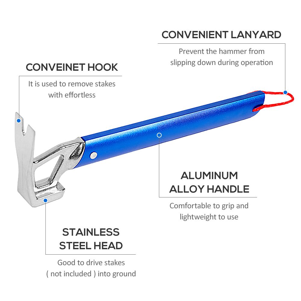 Tent Stake Hammer Tent Peg Hammer Outdoor Hammer For Camping
