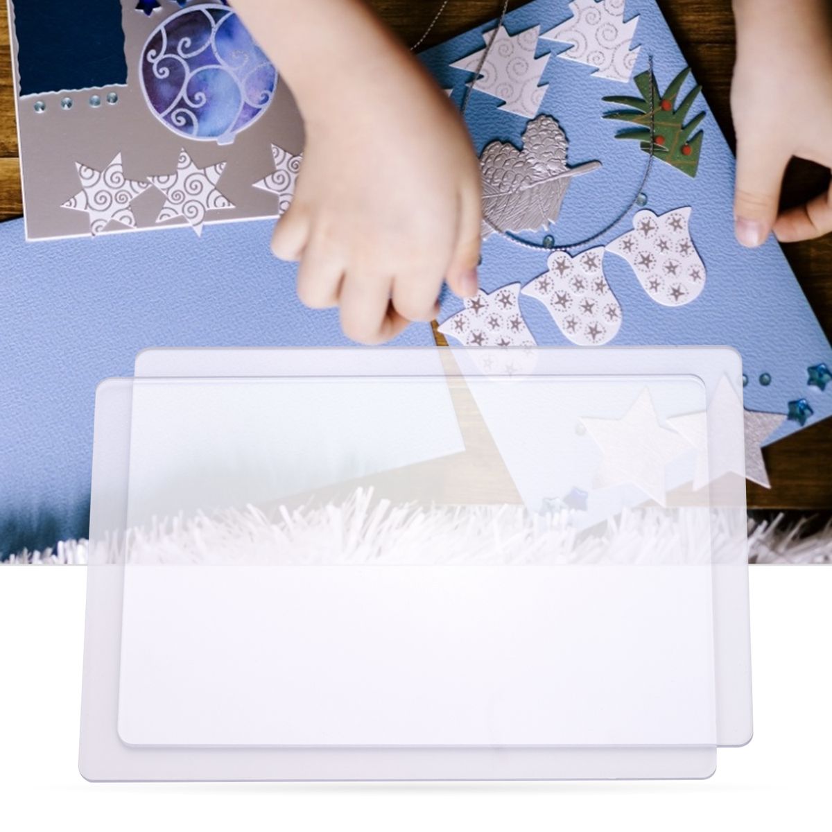 2pcs Transparent Cutting Pad Accessory Durable PC Material