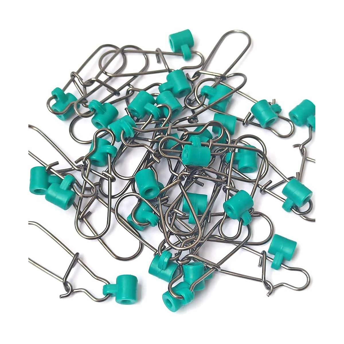 100Pcs Fishing Line Sinker Slides Catfishing Rigs with Duo Lock Snaps Heavy Duty Sinker Slider Swivel Snap Kit