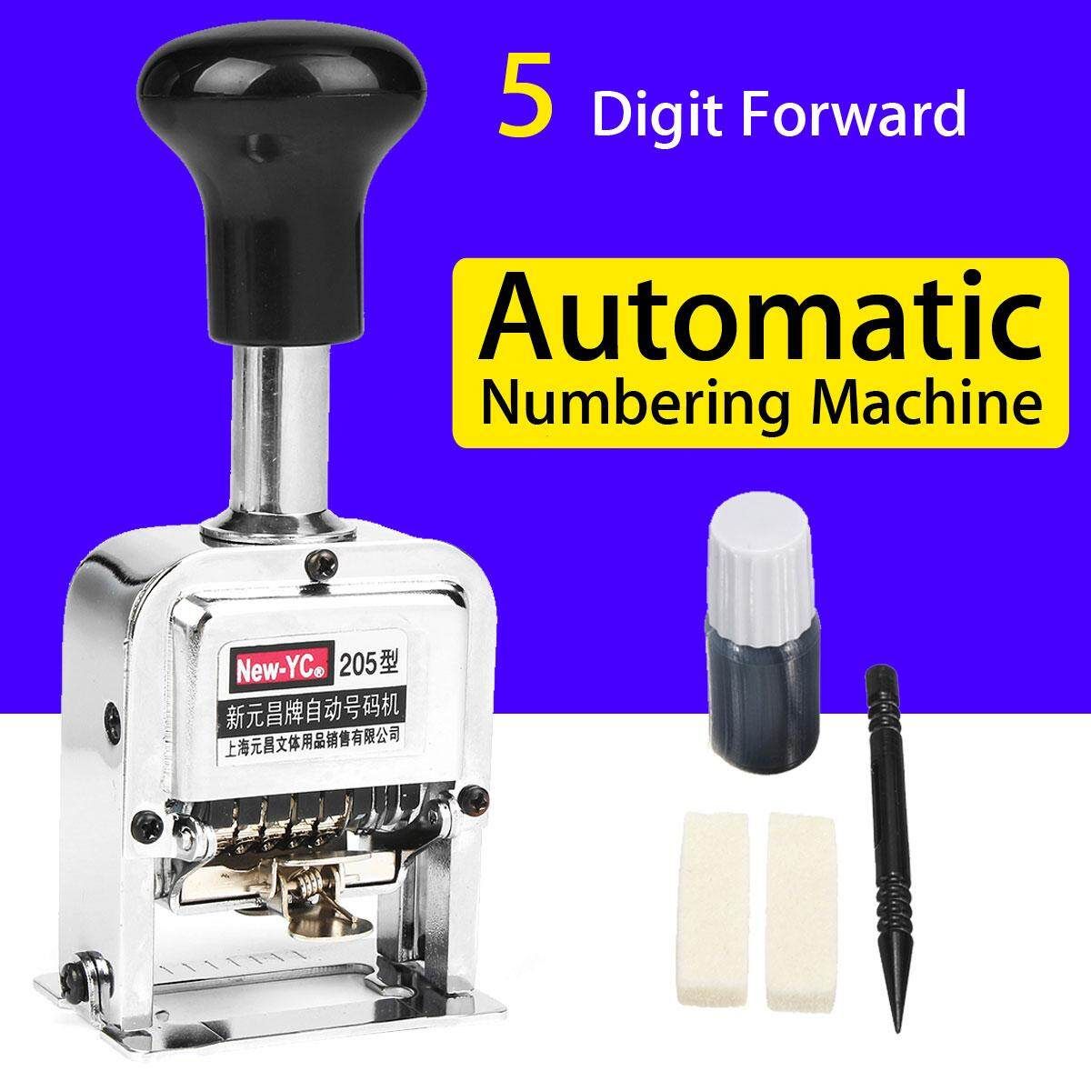8 Digits Backward Letterpress AUTOMATIC NUMBERING STAMP MACHINE Print Kit 8 Bits