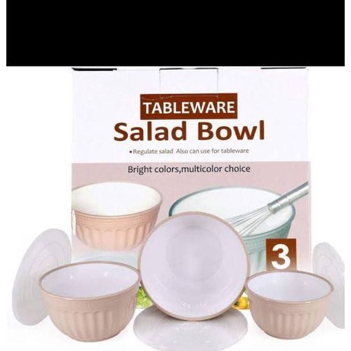 3PCS Plastic Mixing Bowls Mixing Bowls Salad Bowls