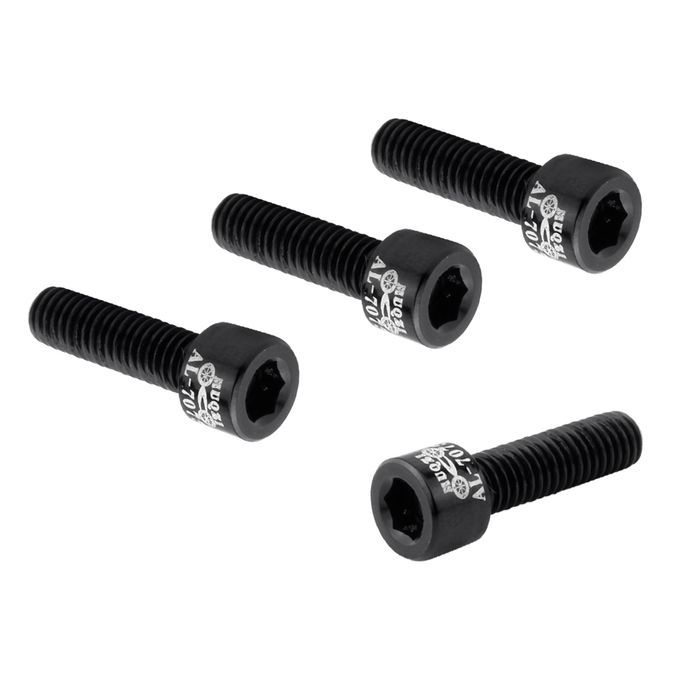 4x Black M5x17mm Headset Stem Top Cap Aluminum Alloy Bolts MTB Black