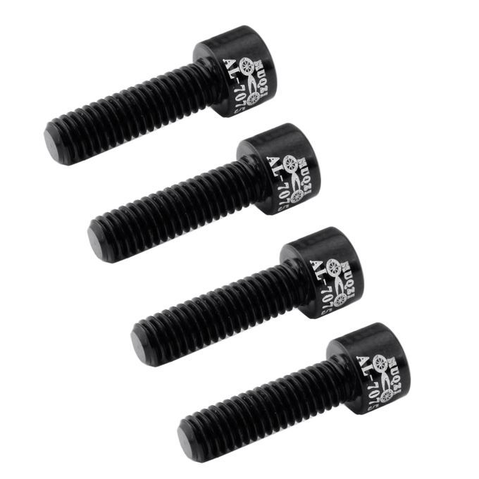 4x Black M5x17mm Headset Stem Top Cap Aluminum Alloy Bolts MTB Black