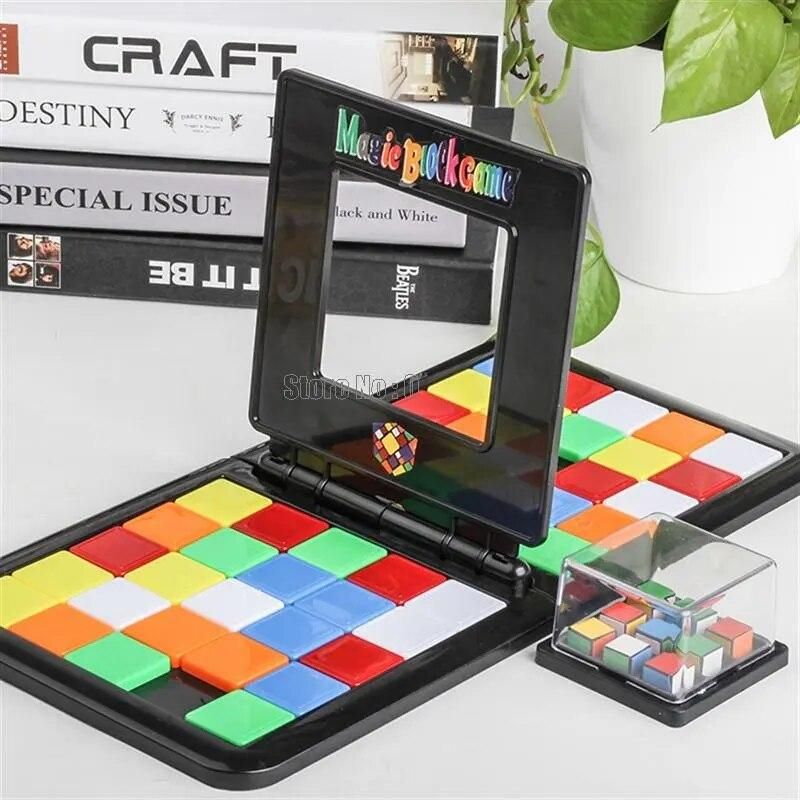 Iq Puzzle Cube Race Cube Board Blocks Kids Adults Education Toy Parent-child Double Speed Magic Game