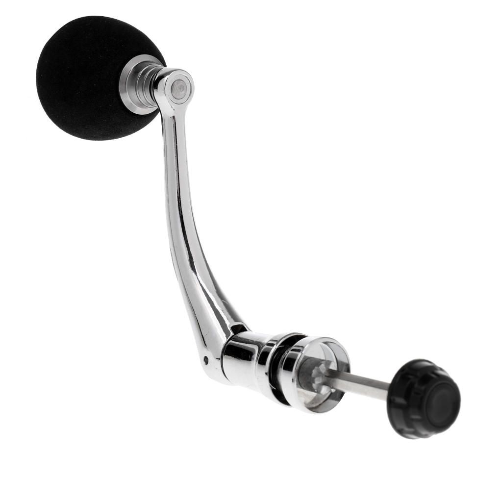 Stainless Steel /Rocker Reel Handle For 4000 Black Silver