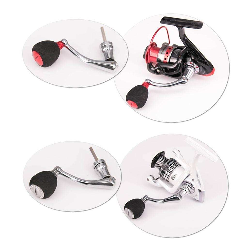 Stainless Steel /Rocker Reel Handle For 4000 Black Silver