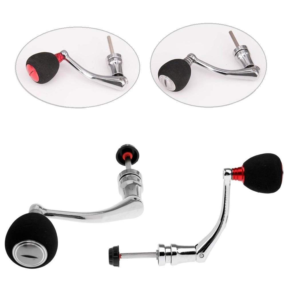 Stainless Steel /Rocker Reel Handle For 4000 Black Silver