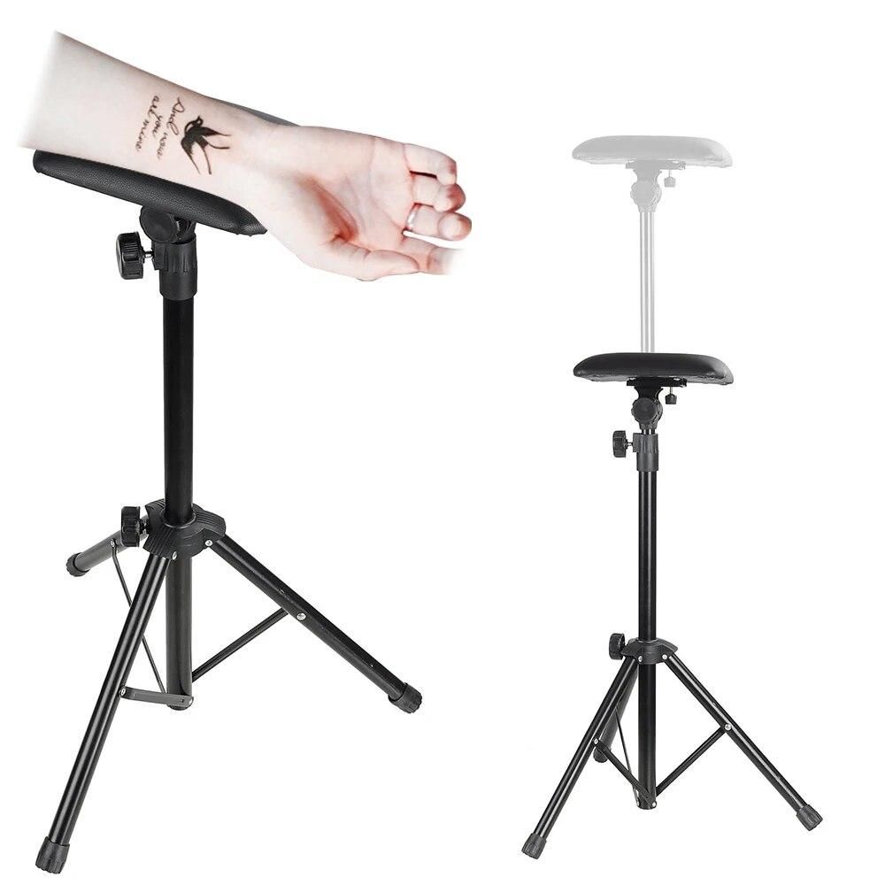 Tattoo Tripod Stand Arm Leg Rest Studio Chair Sponge Pad Height Adjustable