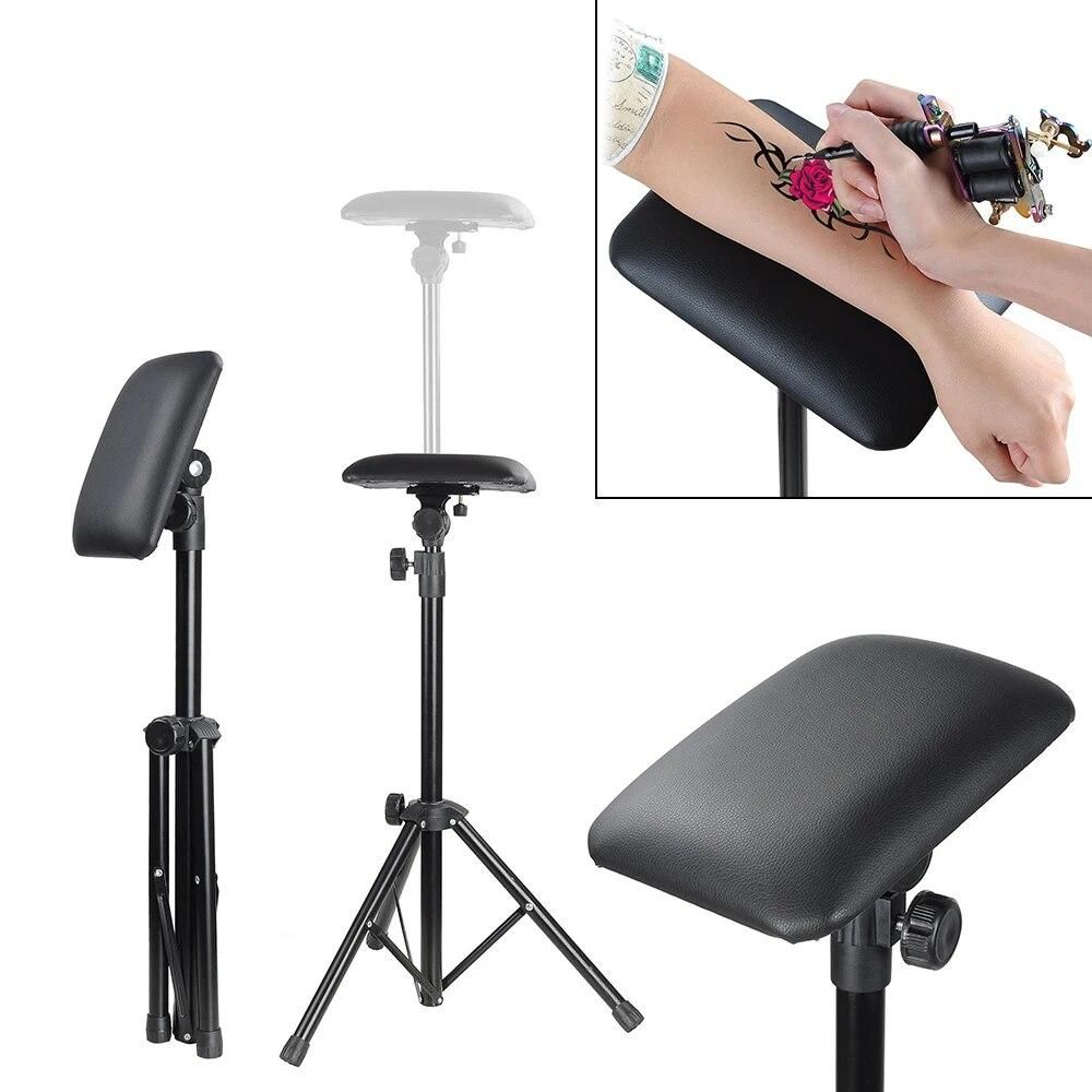 Tattoo Tripod Stand Arm Leg Rest Studio Chair Sponge Pad Height Adjustable