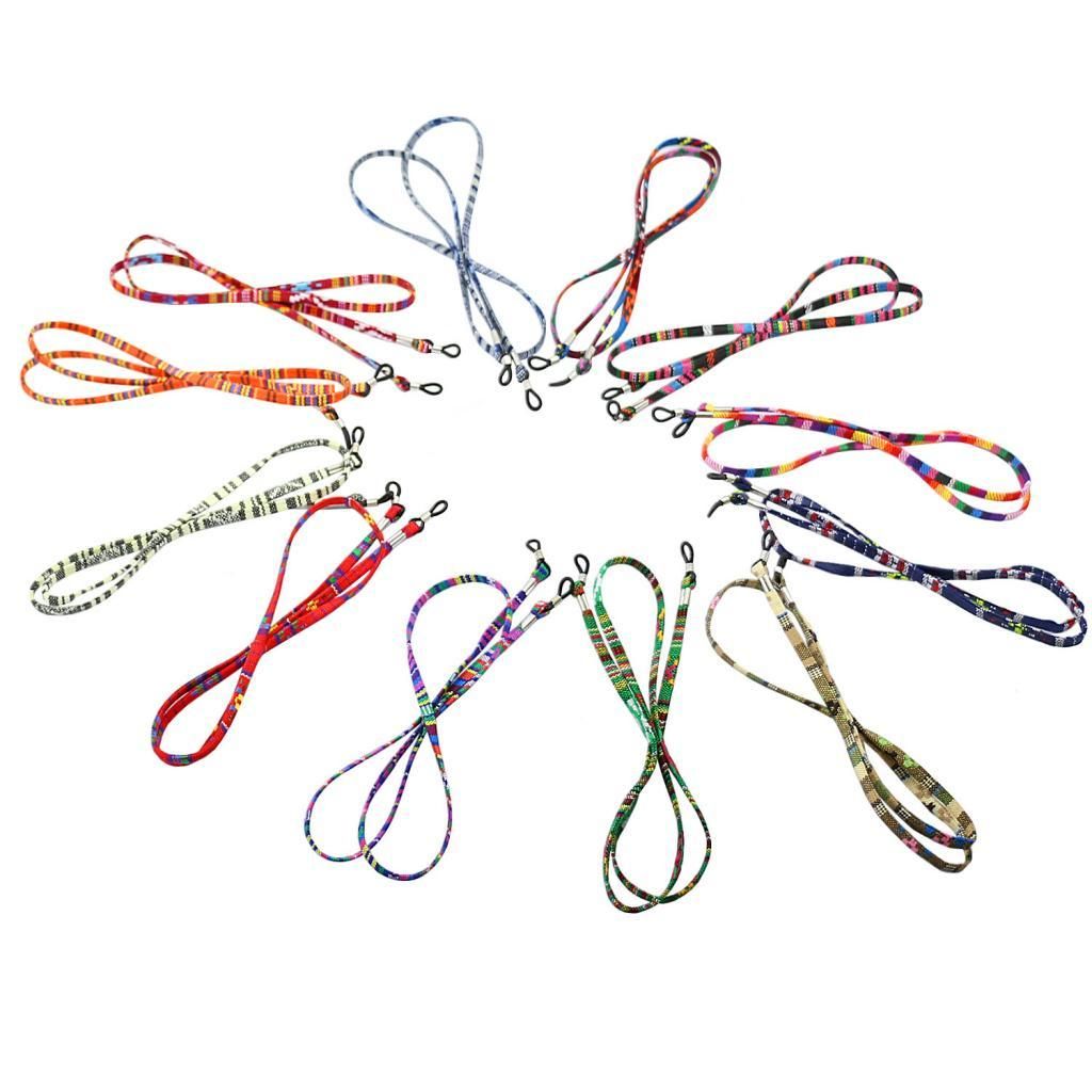 2x12x Colourful Cotton Eyeglasses Rope Sunglasses Strap Holder