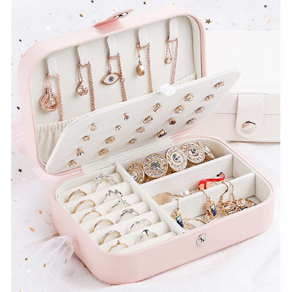 Jewelry Box For Women Double Layer Travel Jewelry Organizer