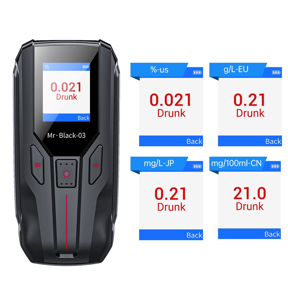 Digital Breath Alcohol Tester Car Breathalyzer Portable Alcohol Wine Alcohol Test Blowing Drunk