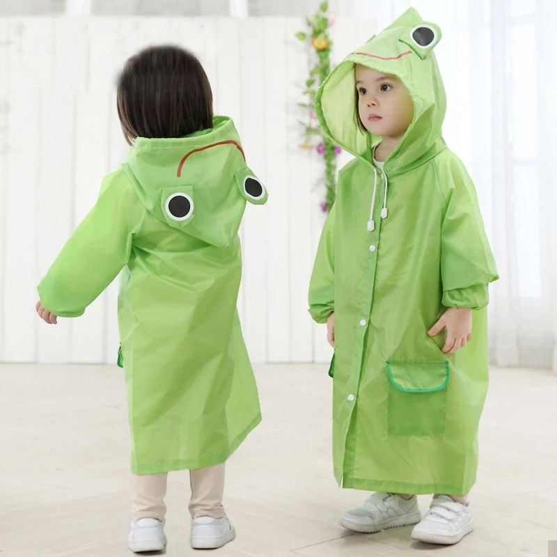 2 PCS Outdoor Cute Waterproof Kids Rain Coat Kids Animal Style(Yellow)