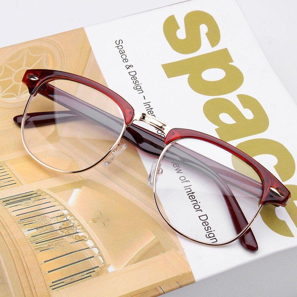Fashion Women Men Eyeglasses Clear Frame Glasses Lens Eyewear Vision Care HOT Dark Brown