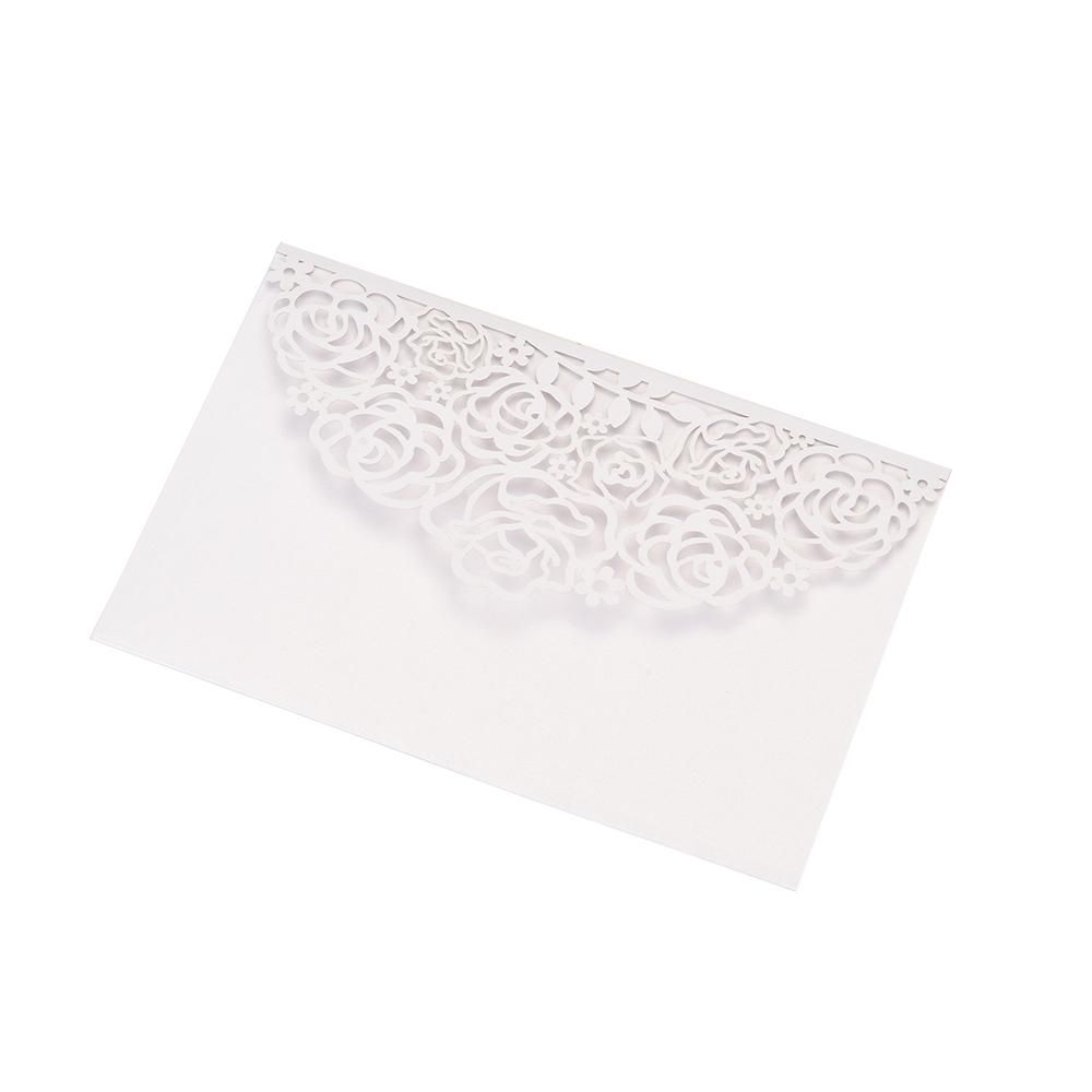 10pcs Pearl Paper Floral Invitation Cards Invitation Holders with Blank Inner Sheet for Wedding Birthday Party Anniversary