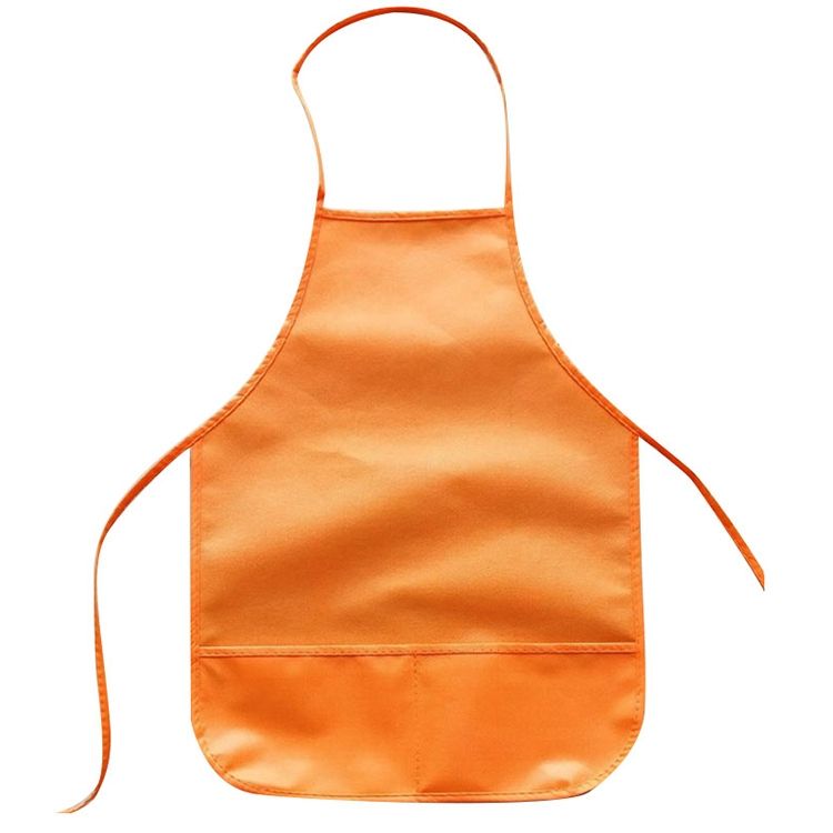 2 PCS  Non-woven Apron Home Painting Clothes For Children(Orange)