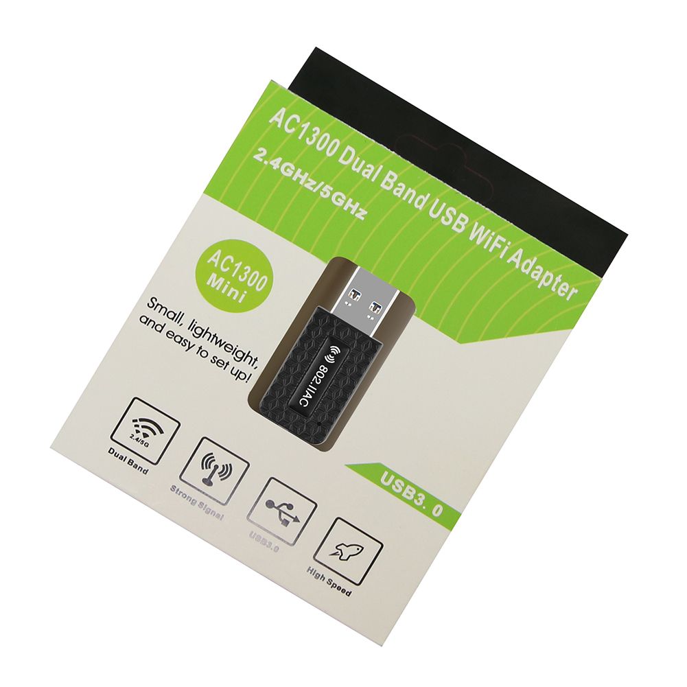 USB 3.0 Network Ethernet Card WiFi Dongle Mini 1300Mbps