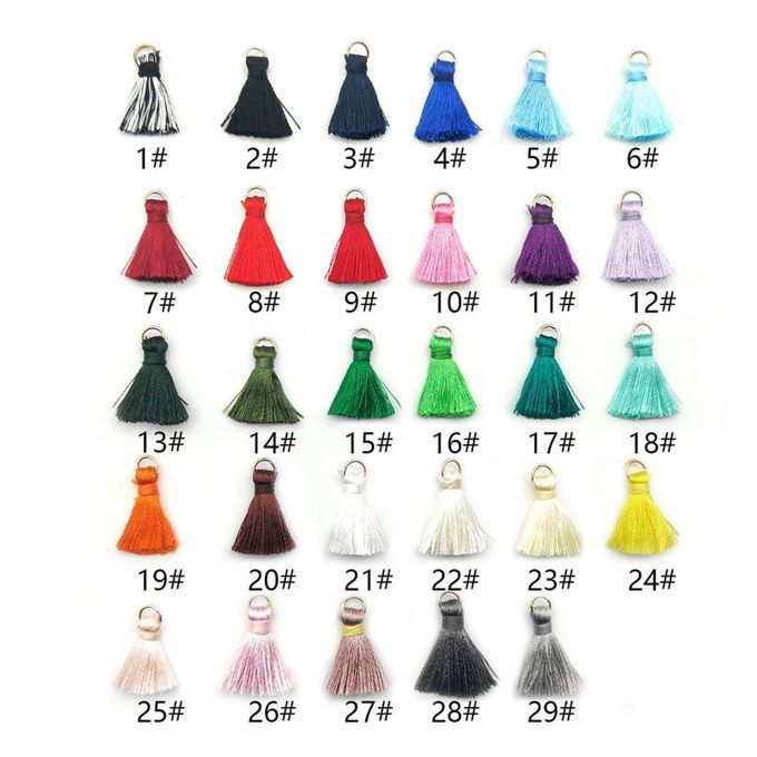 100x Pendants Tassel Colorful DIY Keychain Making Crafts Elegant &
