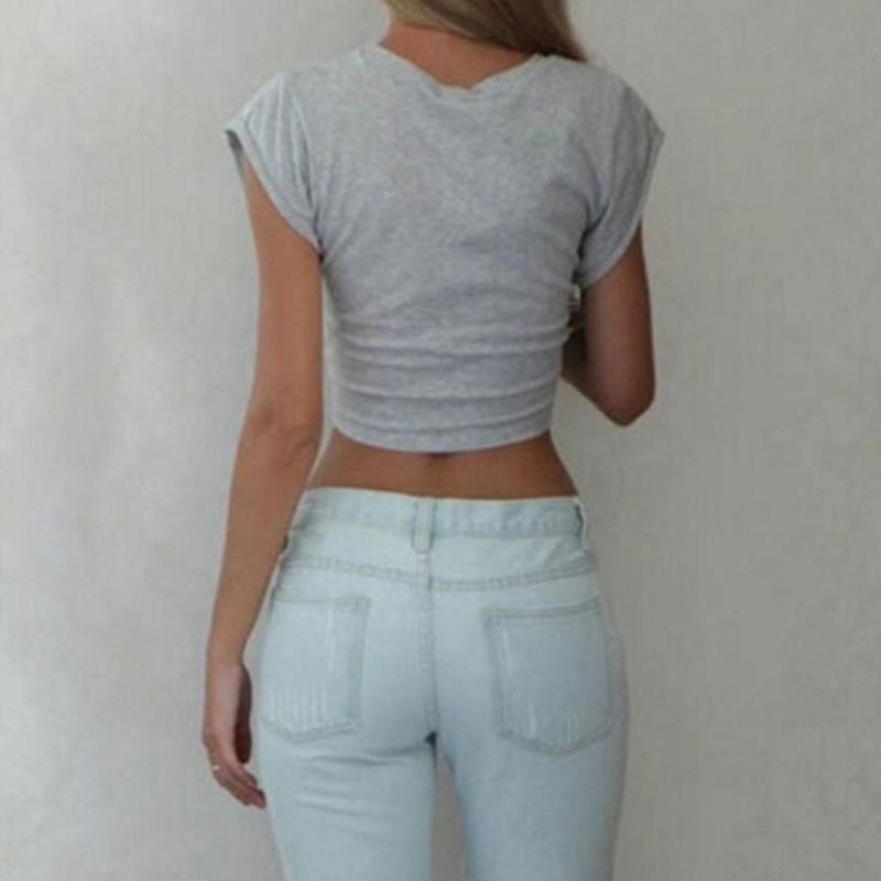 Short Tops with Knotted Lazy For Women Informal Blouse Short Sleeveless Tops with Front LUX