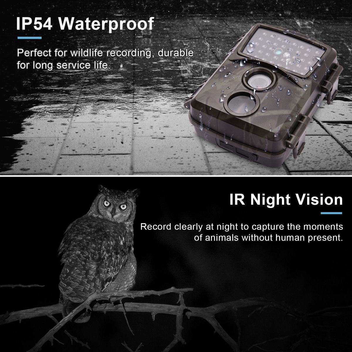 Wildlife Trial Camera FHD1080P 0.8s Triggering IR Night