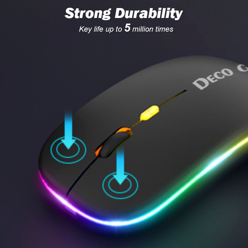 2.4GHz Rechargeable Wireless Mouse LED Mice Matte And Frosted Textures