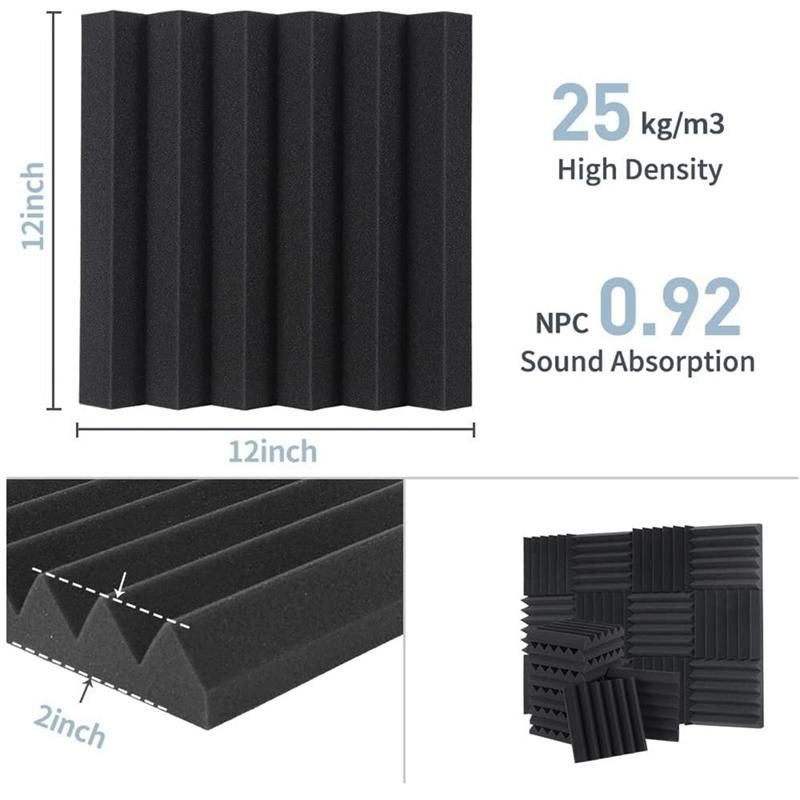 Acoustic Foam Panels - 12x12x2Inch Wedges Soundproof Foam